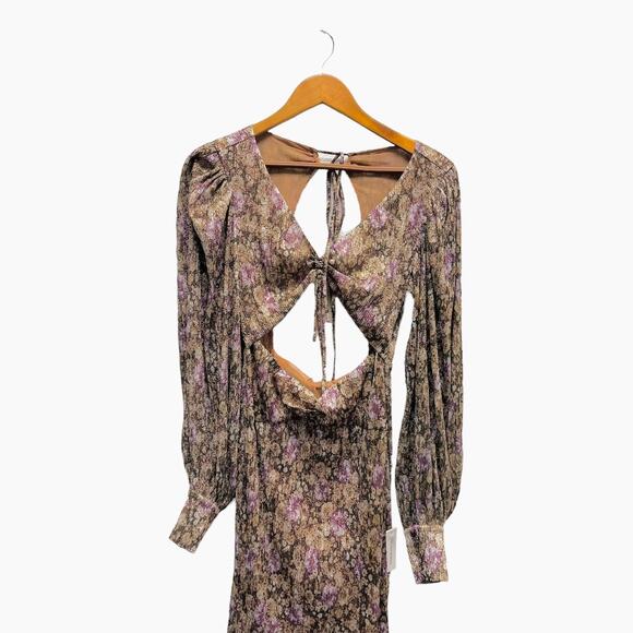 NWT For Love and Lemons Wynne Maxi Dress Metallic Women’s Size Small - Picture 6 of 9